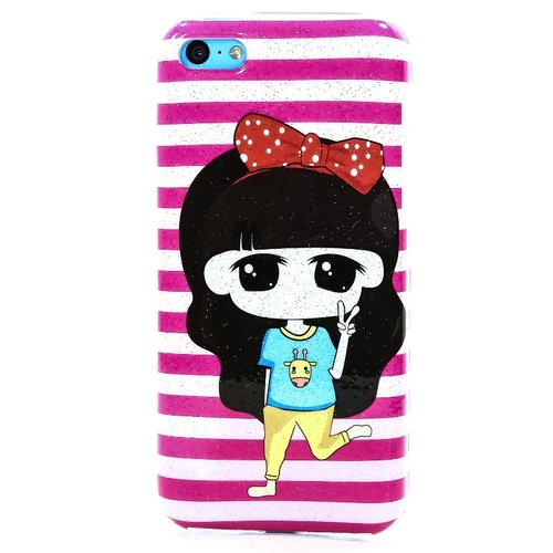 

Накладка силиконовая iPhone 5C Girls Pink (IMD SF)