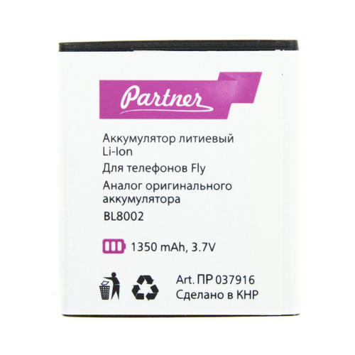 

Аккумулятор для Fly IQ4490i Era Nano 10 (BL8002), Partner, 1350 mAh