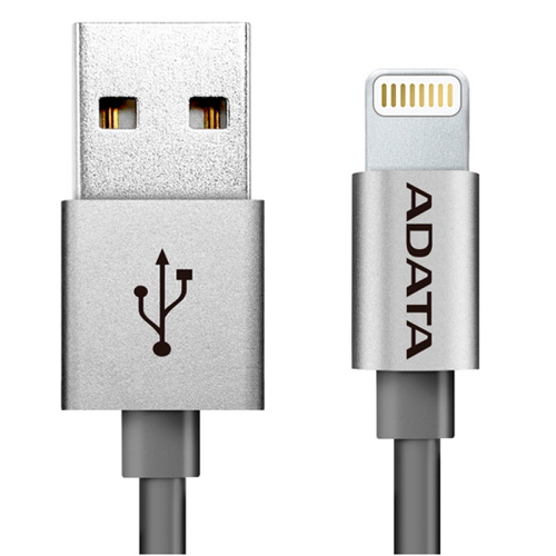 

USB кабель A-DATA Apple 8-pin 1м (MFI) soft-touchSilver