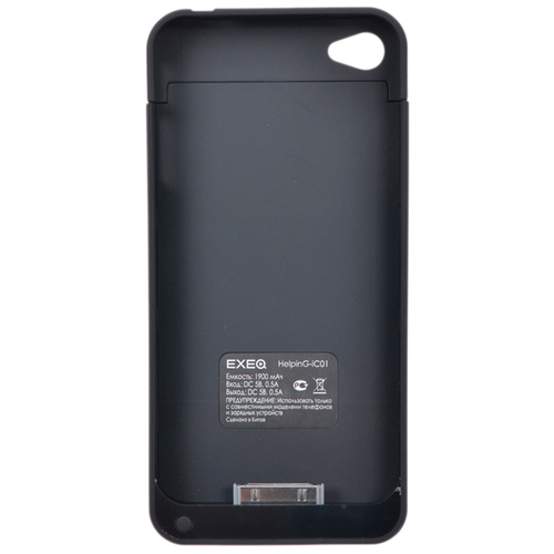 Накладка-аккумулятор Exeq iPhone 4/4S HelpinG-iC01 1900mAh Black фото 