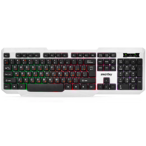 Клавиатура проводная с подсветкой Smartbuy ONE 333 USB Black White (SBK-333U-WK) фото 