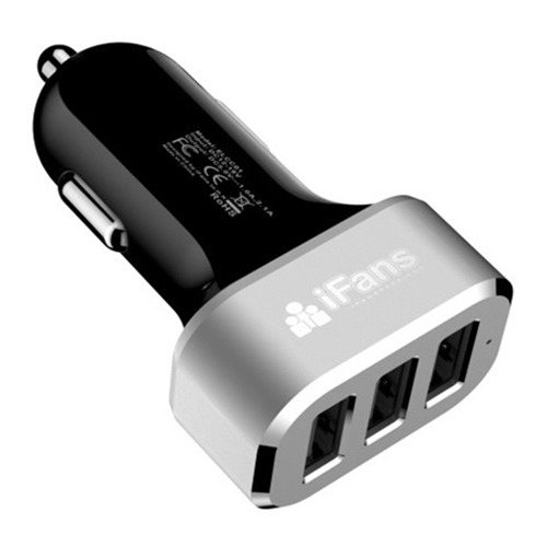 Автомобильное зарядное устройство iFans на 3 USB 6.6A (2.1+2.1+2.4) фото 