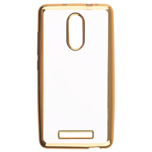 Накладка силиконовая skinBox chrome Xiaomi Redmi Note 3 Gold фото 