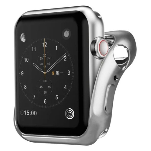 Чехол InterStep Sport для Apple Watch 38 mm Silicone Case Silver фото 