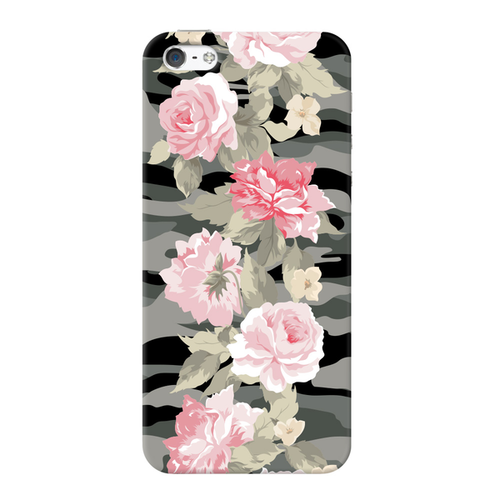 

Накладка пластиковая Deppa Art Case iPhone 5/5S/SE Military Пионы