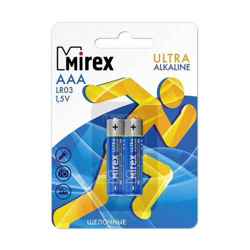 Батарея Mirex LR03 AAA (блистер 2шт.) фото 