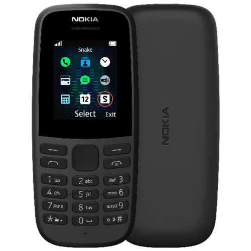 Телефон Nokia 105 Single Sim (ТА-1203) Black фото 