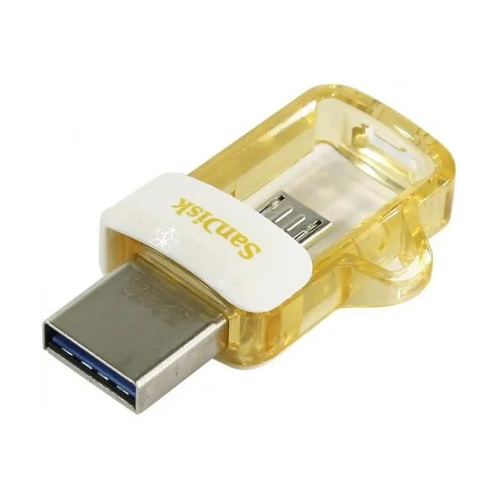 USB накопитель SanDisk Ultra Android Dual Drive (32Gb) USB 3.0 OTG White/Gold фото 