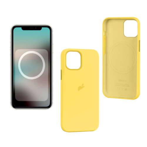 Накладка Goodcom Silicon Case iPhone 13 (MagSafe + анимация NFC) Lemon Zest фото 