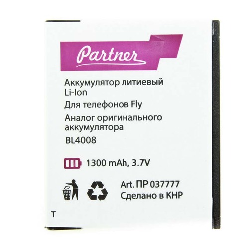 

Аккумулятор для Fly IQ270 FireBird (BL4008), Partner, 1300mAh