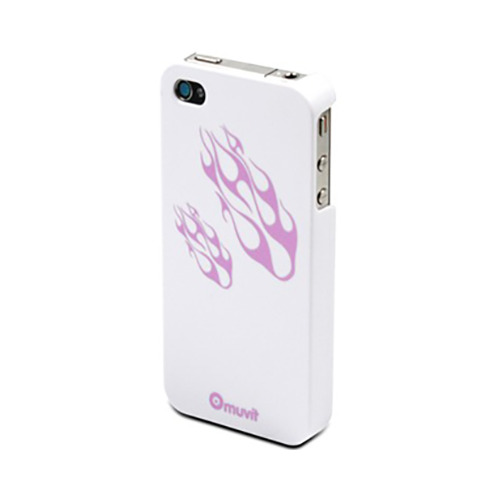 

Накладка пластиковая Muvit iPhone 4/4S Flames Graphix White