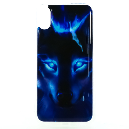 

Накладка силиконовая IceTwice iPhone X Волк неон №1205