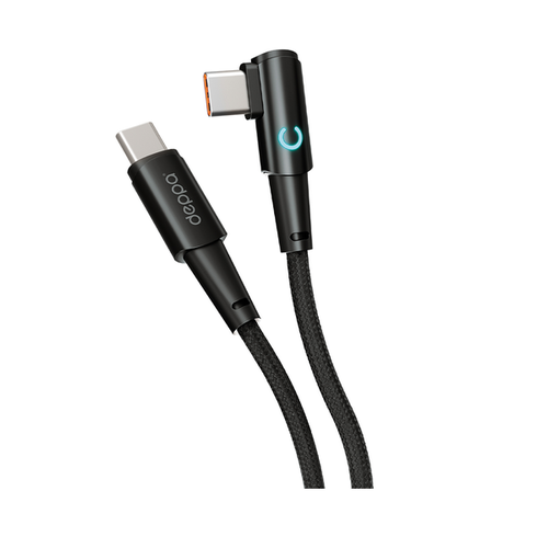 Кабель Deppa Moon USB-C - USB-C 1.5m 100W 5A угловой Black фото 