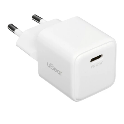 СЗУ Ubear Wall charger Bridge 25W USB C  (WC24WHPD25-C) White фото 
