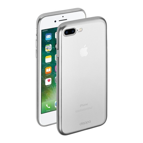 Накладка силиконовая Deppa Gel Plus Case iPhone 7 Plus Mat Silver фото 