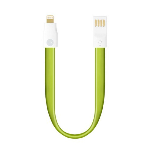 USB кабель Deppa  Apple 8-pin плоский, магнит 0.23м Green фото 