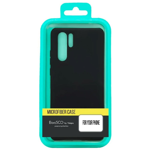 Накладка силиконовая BoraSCO Microfiber Case Xiaomi Mi 10 Black фото 
