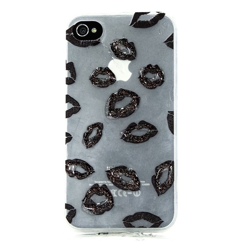 

Накладка силиконовая iPhone 4/4S Kiss Black (DJ)