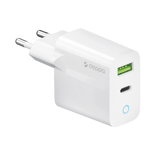 СЗУ Deppa USB-C + USB-A, PD 3.0, QC 3.0, 33W GaN White (11475) фото 