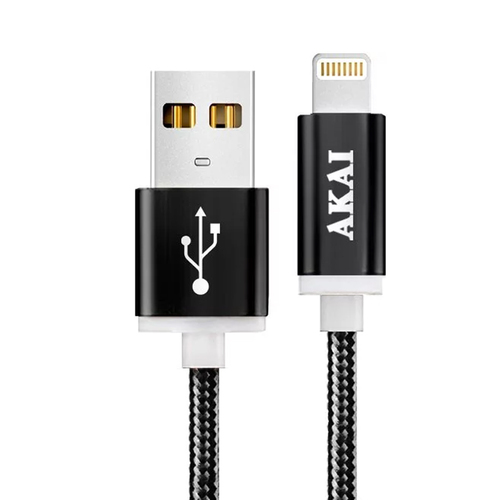 USB кабель Akai CE-604 8-pin 1m Black фото 
