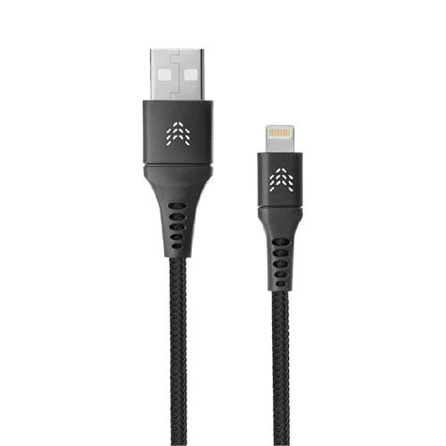 USB кабель Rocket Contact тканевая оплетка 8pin Lightning 1м Black/White (RDC502BW01CT-AL) фото 