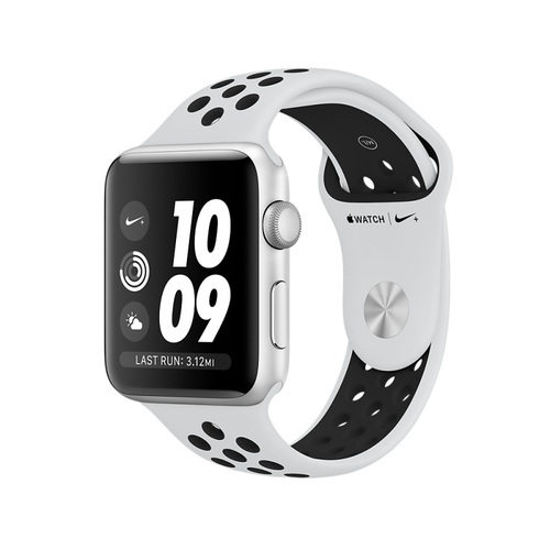 apple watch series 3 42mm a1859 aluminum case with nike sport band silver aluminum 13790