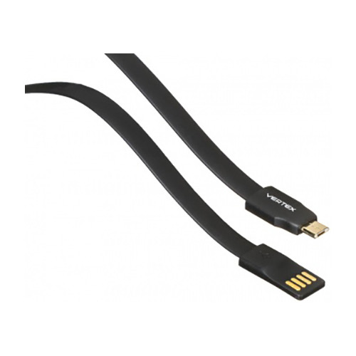 USB кабель Vertex microUSB 15см 1A магнитный Black фото 