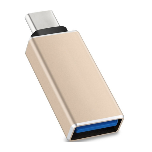Переходник Takeit Type-C - USB OTG Gold фото 