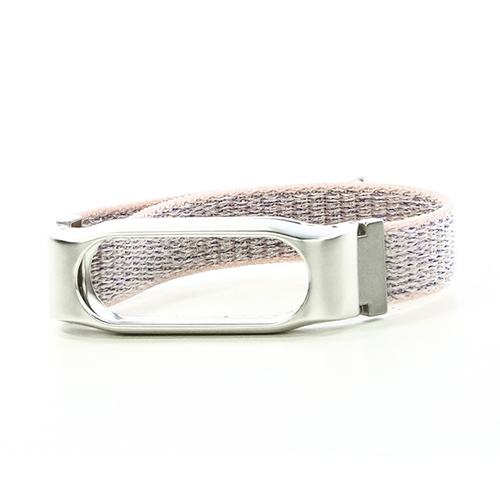 

Ремешок Goodcom для фитнес-браслета Xiaomi Mi Band 2 Textile Pink-Grey