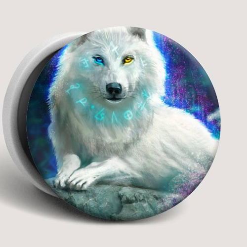 Держатель Goodcom для смартфонов PopSocket Арт волк фото 