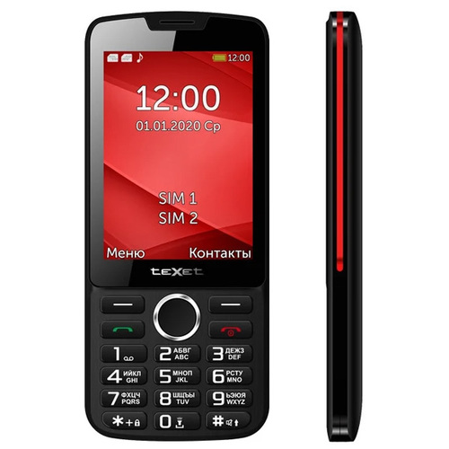 Телефон Texet TM-308 Black Red фото 