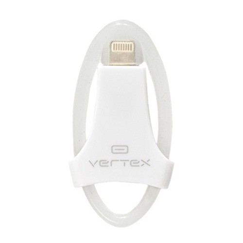 Переходник Vertex 30pin - iPhone 5 (8pin) в силиконовом кольце White фото 