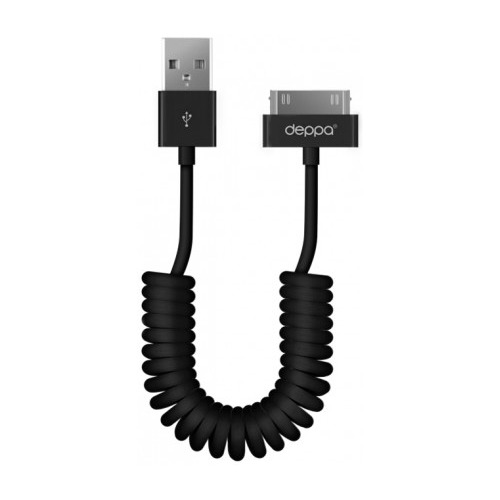 USB кабель Deppa  Apple 30-pin витой 1.5м Black фото 