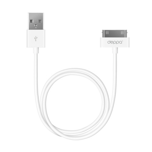 USB кабель Deppa Prime Line Apple 30-pin 1.2м White