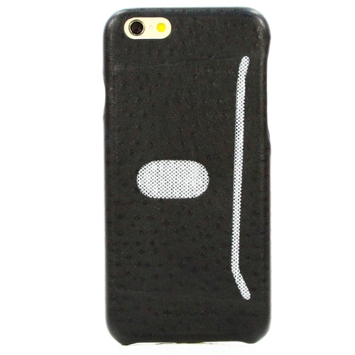 Накладка кожаная G-Case Good iPhone 6/6S с держателем для карт Black фото 