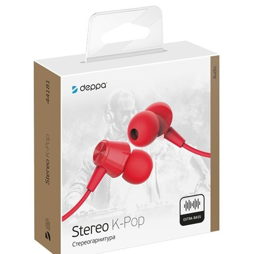 Гарнитура Deppa Stereo K-Pop Red фото 