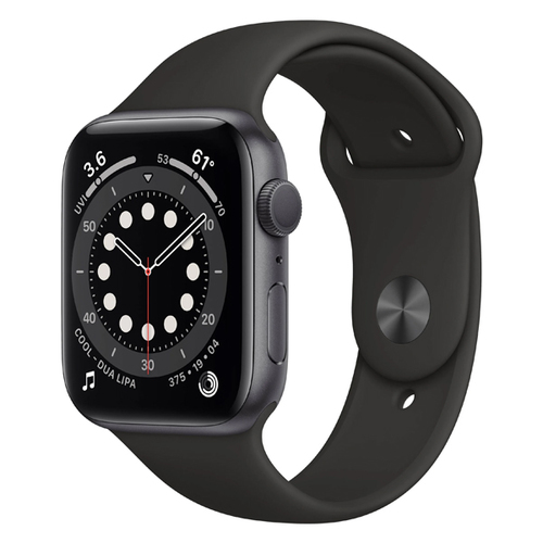 Умные часы Apple Watch Series 6 44mm A2292 Aluminum Case with Sport Band Black фото 