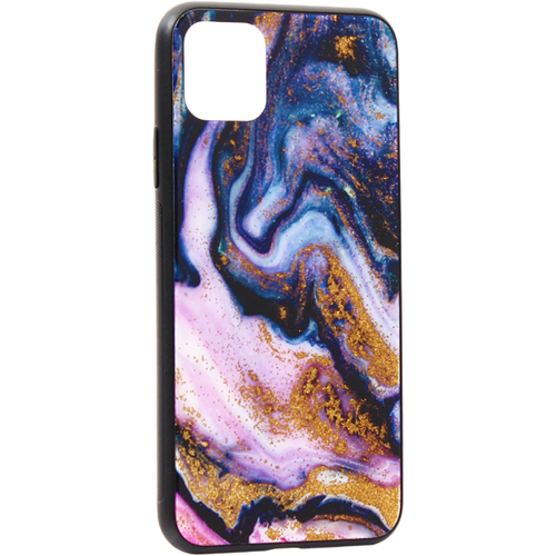 Накладка силиконовая Deppa Glass Case iPhone 11 Pro Max Фиолетовый Агат фото 