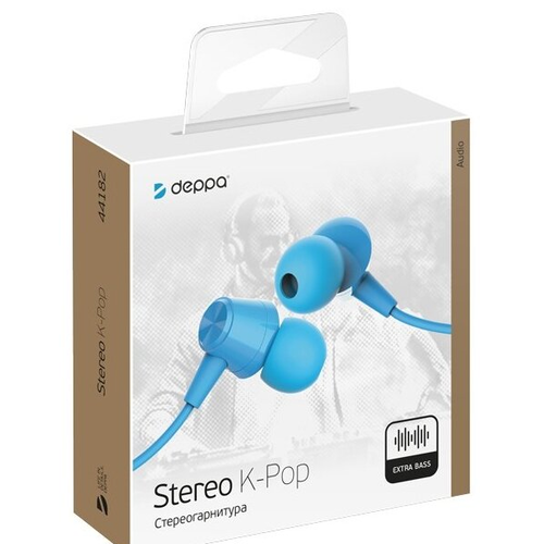 Гарнитура Deppa Stereo K-Pop Blue фото 