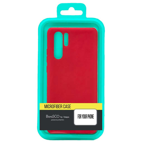 Накладка силиконовая BoraSCO Microfiber Case Samsung Galaxy A02s Red фото 