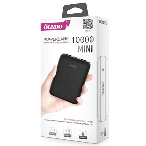 Внешний аккумулятор Olmio MINI-10 10000mAh Black фото 
