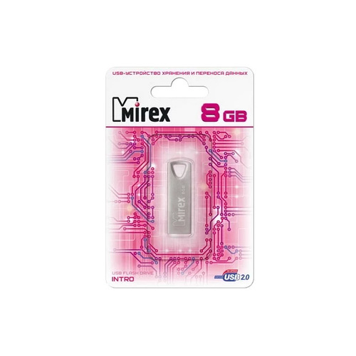 USB накопитель Mirex INTRO (8Gb) Metallic фото 